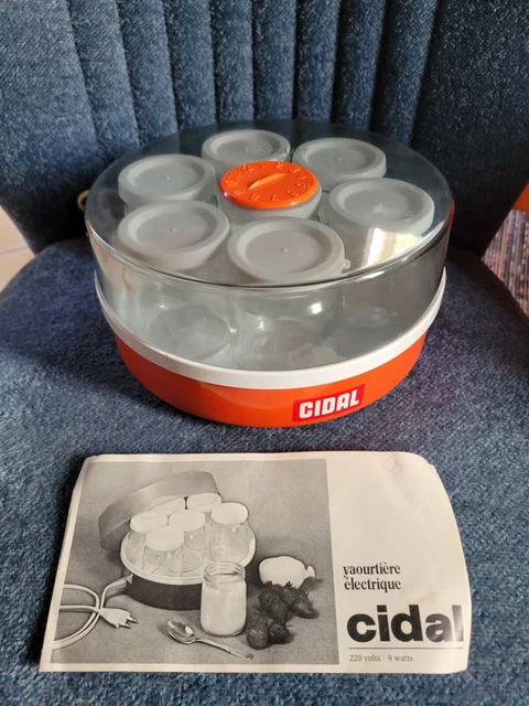 Boîte Tupperware Yaourtière Vintage Authentique - Multiservices - Blanc/Orange