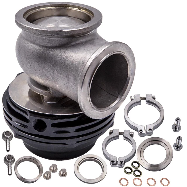 38mm 2-Bolt Flange External Wastegate Turbo Mount High Pressure Dump Valve Kit