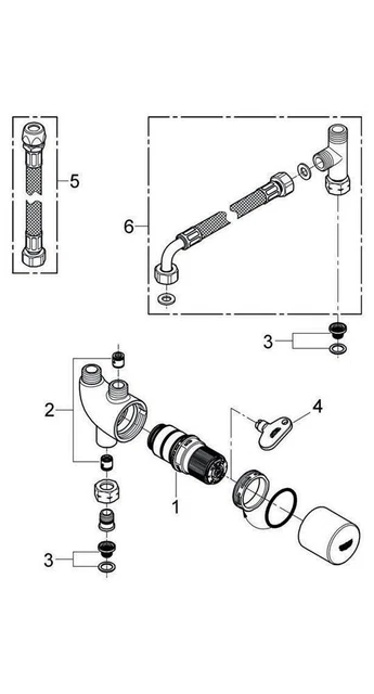 GROHE Grohtherm Cube Wannenthermostat – Energiesparend, Mit Verbrühschutz, Chrom (34508000)
