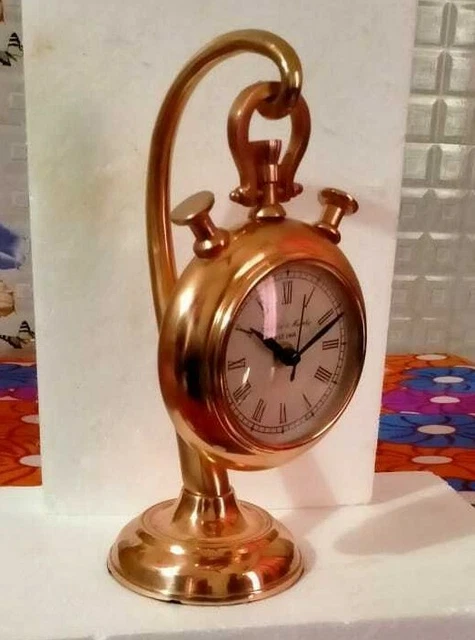 Nautisch Vintage Sammlerstück Maritime Antik Messing Desk Clock Tisch Uhr Dekor