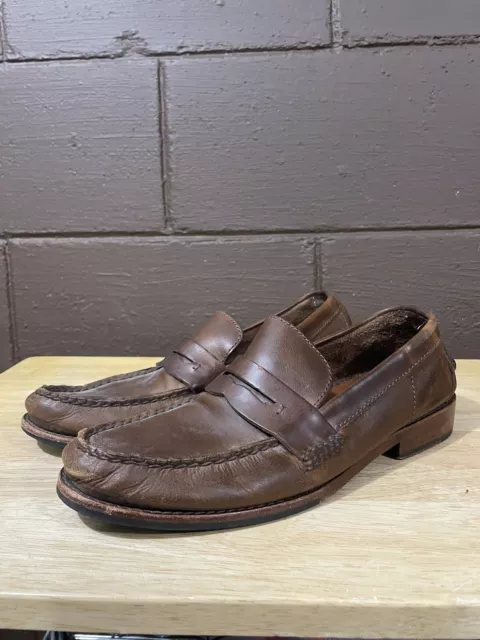VINTAGE FRYE LEATHER Dress Loafers Slip On Men’s Brown Size 8.5 $49.99 ...