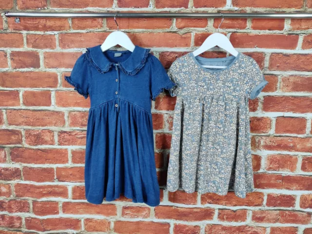 Pacchetto Ragazze Età 2-3 Anni 100% Prossima Estate Abito Maniche Corte Blu Navy 98Cm