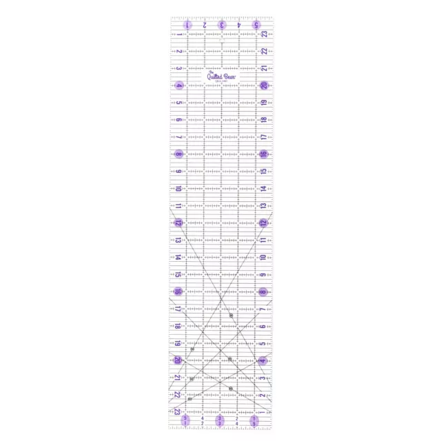 The Quilted Bear Transparent Acrylic Non Slip Quilting/Patchwork Rulers