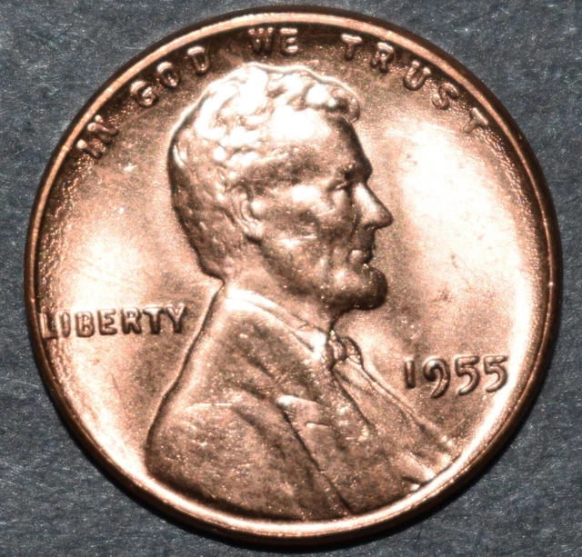 1955 P Lincoln Wheat Cent, Penny Choice BU Mint Luster