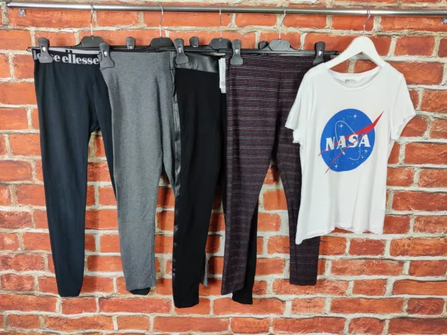 GIRLS BUNDLE AGE 9-10 YEARS NEXT ELLESSE etc LEGGINGS NASA T-SHIRT KIDS 140CM