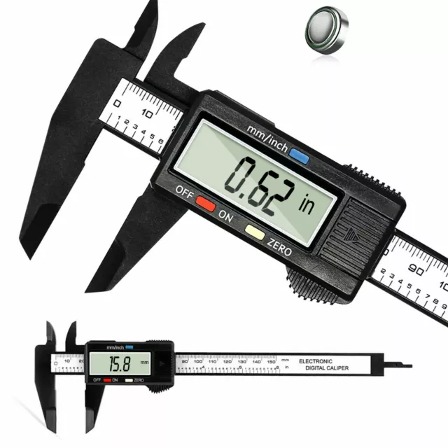 LCD Digital Vernier Caliper Electronic Gauge Ruler Caliber Micrometer 150mm/6 in