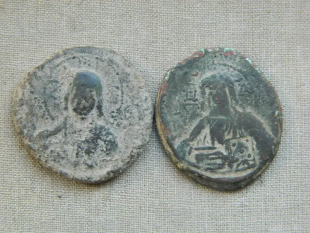 Lot of 2 Byzantine Empire  Bronze Coins