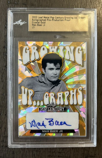 Max Baer Jr 2022 Leaf Metal Pop Century Auto /1 Production Proof 🔥 Encased