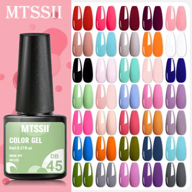 MTSSII 250 Colors Spring UV Gel Nail Polish Shiny Top Base Summer Gel Polish 6ml