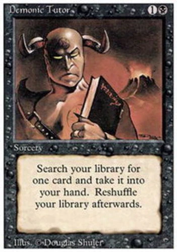 1 x Demonic Tutor - Revised Edition - Heavy Play - MTG