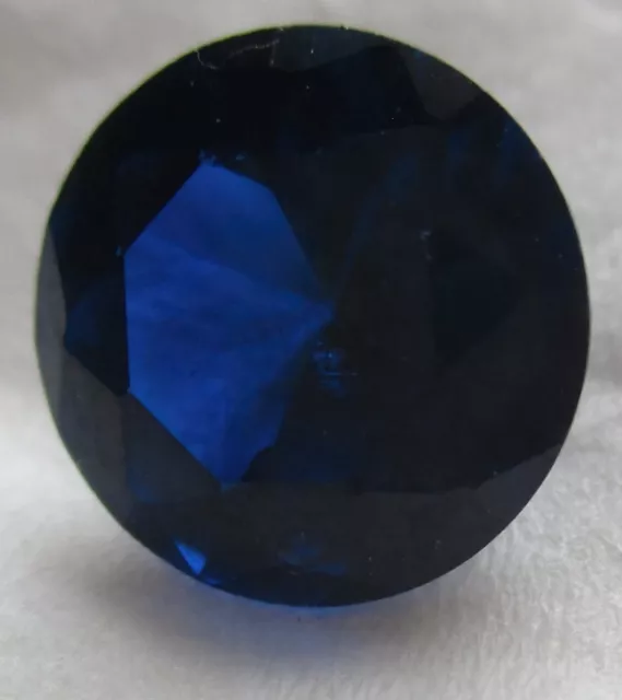 1 synthetischer Stein 6,0 mm Rund Spinell - Blau, Korund Mohs 8 - Brennofen #114