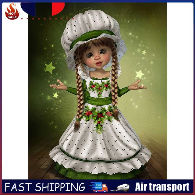 5D DIY Full Round Drill Diamond Painting Big Eyes Doll Rhinestone (NH644)