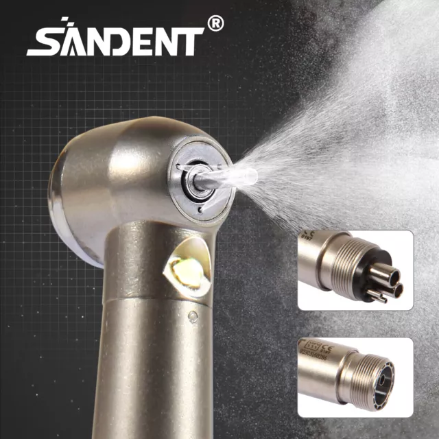 SANDENT Dental LED Self-power E-generator High Speed Handpiece 2/4Hole Fiber Led