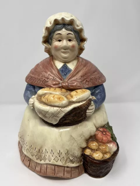 vintage takahashi san francisco cookie jar grandma baking bread VHTF RARE EUC