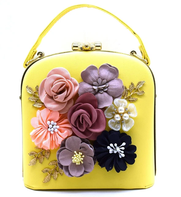 Hecho a Mano Étnico Embrague Bolsa Bolso Mujeres Niña Fiesta Ropa de Novia C4