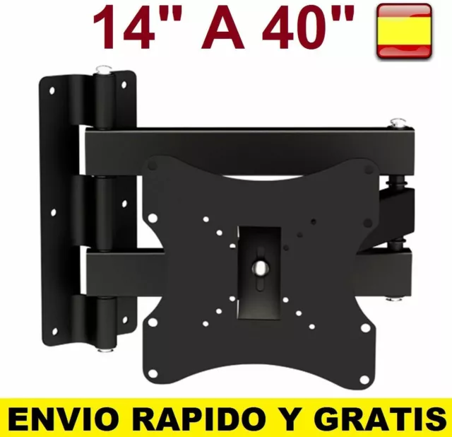 Soporte de pared para televisor tv LCD LED Plasma 14" A 40" SMART 4K Giratorio