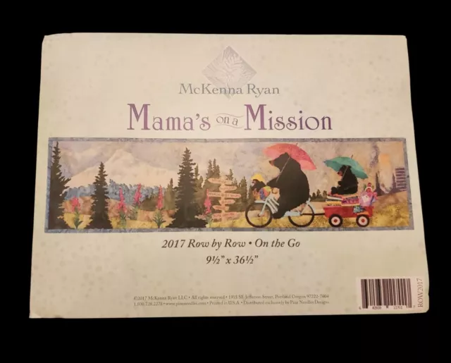 McKenna Ryan Row by Row On the Go Mama's on a Mission Quilt Pattern 9 1/2" x 36"