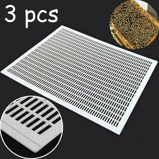 3-teiliges Set Separate Boards Kunststoff Outdoor Weiß Fangnetz Imkerei