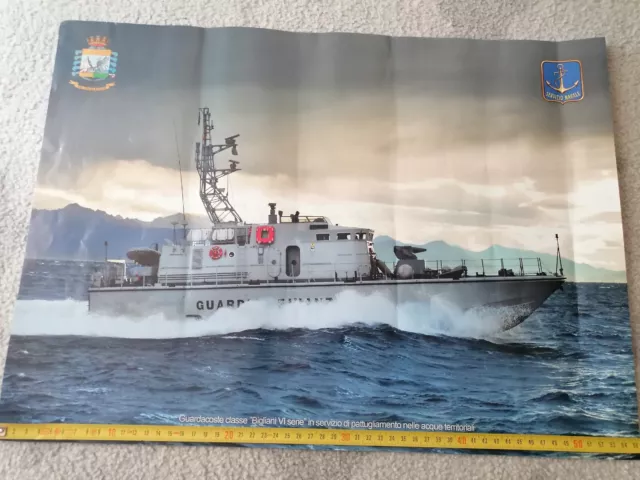 Poster locandina 40x55 cm GDF GUARDIA FINANZA Guardacoste BIGLIANI VI Serie