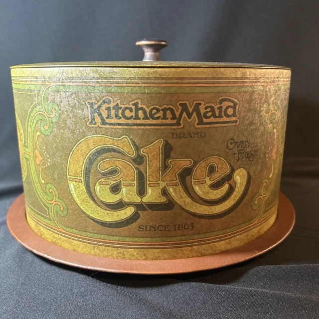 VINTAGE RETRO BALLONOFF Kitchen Maid Tin Cake Holder Carrier 21.99