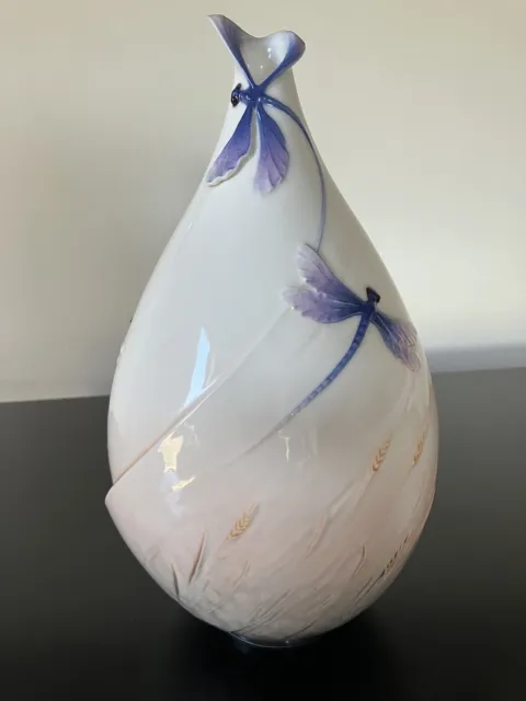 Franz Porcelain Dragonfly Vase By Designer Jen Woo