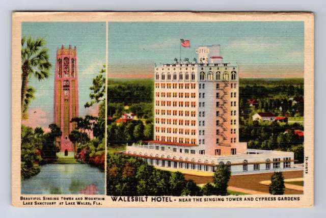 Lake Wales FL-Florida, Walesbilt Hotel, Advertising, Antique Vintage Postcard