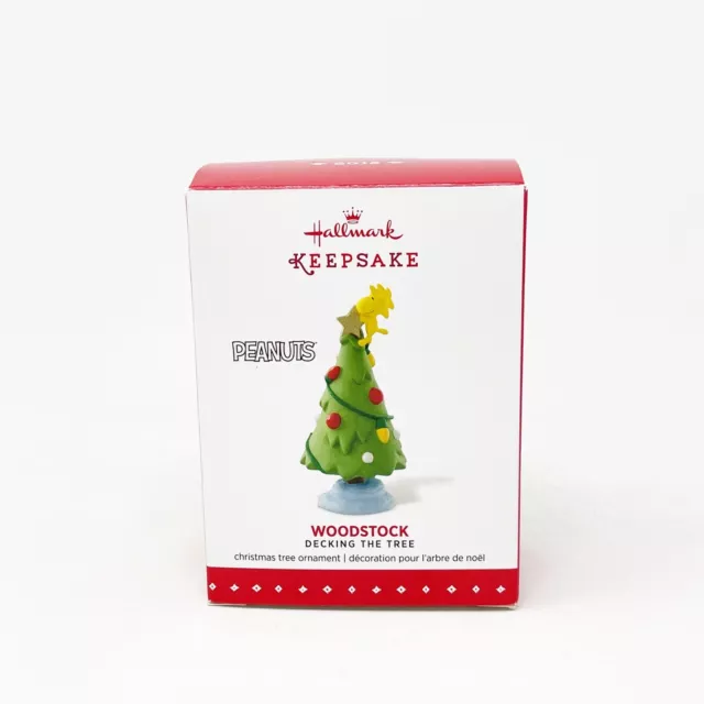 Hallmark Keepsake Ornament 2015 Woodstock Decking The Tree Peanuts Series