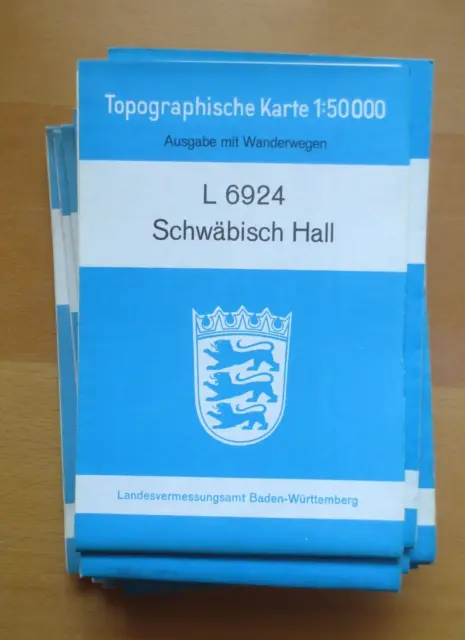 r1-1) Topographische Karte 1 : 50000   Schwäbisch Hall   L 6924