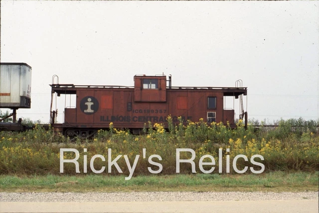 Original Slide ICG 199357 Caboose Illinois Central Gulf 1986