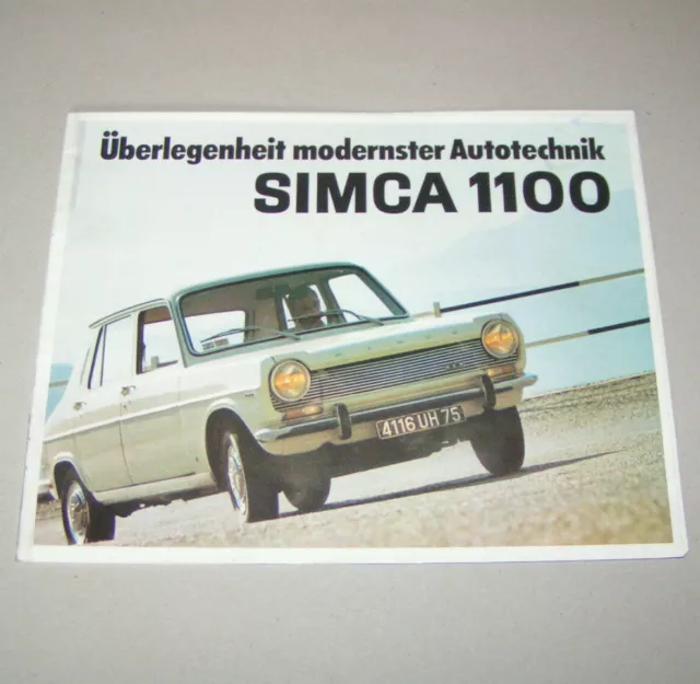 Prospekt / Broschüre Chrysler Simca 1100 - Ausgabe 1967