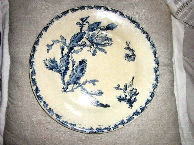 Assiette Décorative Vintage Signée D - 18 Cm - Céramique Française XXe Siècle - Occasion