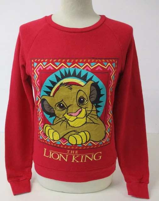 Felpa Leggera Disney, LION KING, Rossa, Extra Small, UK 8 - 10