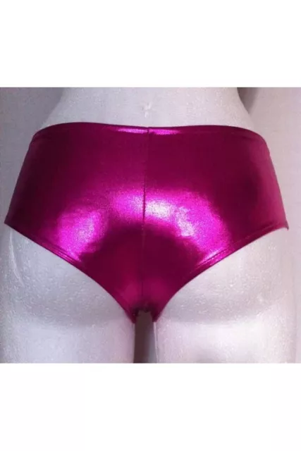 Hotpants effetto pelle rosa metallizzato taglie 34-42