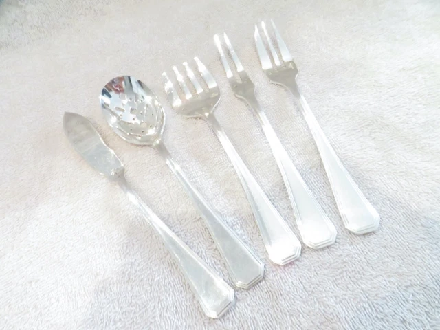 Vintage French silver-plated 5p appetizer serving set Christofle America