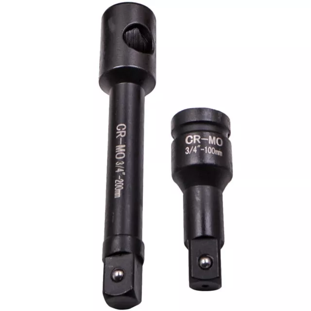 21pc 3/4 inch Drive Deep Impact Socket Set 19mm-50mm Ratchets Extension Sockets！ 2