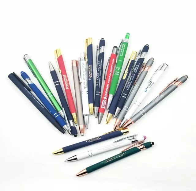 Bulk Lot of 1,000 Pens - Misprint Metal Assorted Retractable Pens
