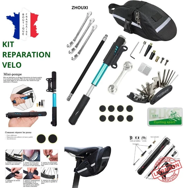 Outil - Kit Réparation Crevaison Sans Pneu Vélo Stash Rangement Facile