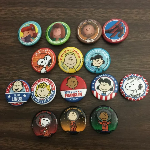Peanuts San Diego Comic Con Button Pin SDCC 2015 2016 2017 2018 Pick One PNTS