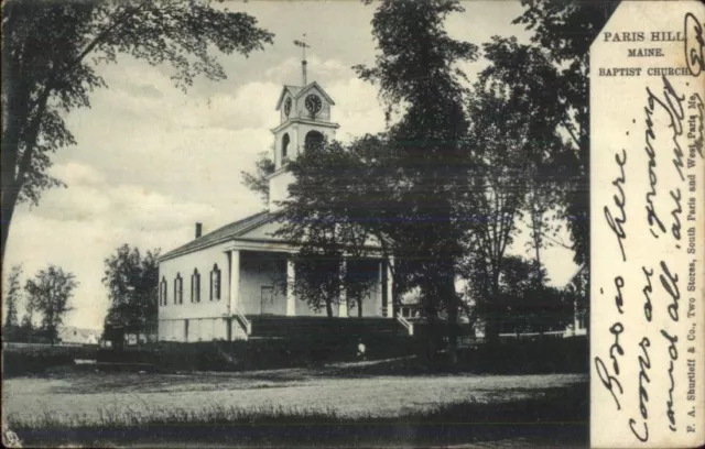 Paris Hill ME Baptist Church TUCK #2173 c1905 Postcard rpx