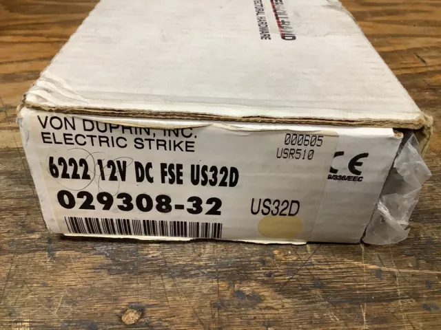 Von Duprin Electric Strike 6222 Satin Steel 12VDC Fail Secure USR510