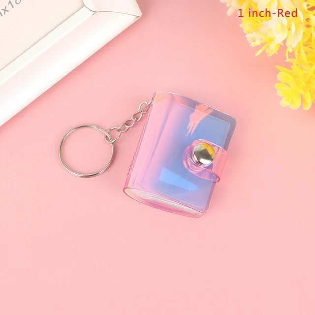 1 Inch 2 Inch Photo Album Keychain Photo Album ID Card Storage Folder Keyri GAIR