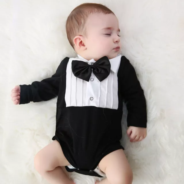 Tuta da gentiluomo neonato bambini neonato body neonato maniche lunghe