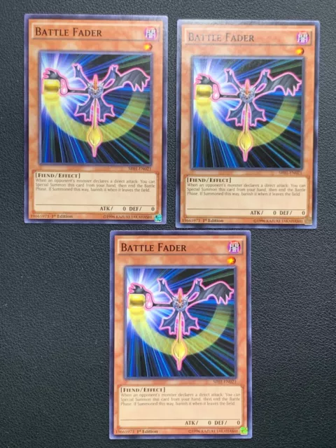 3x Battle Fader SR01-EN021 1st Edition Yu-Gi-Oh!