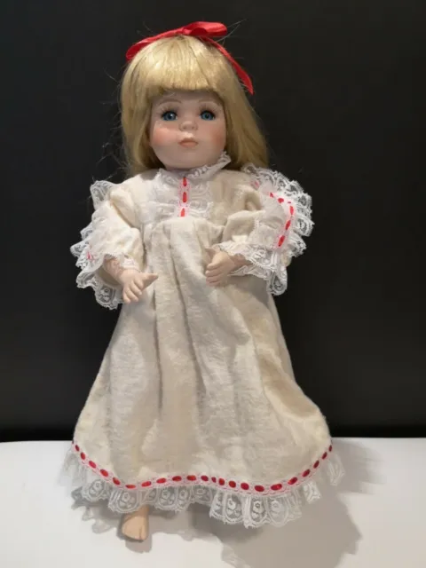 Unbranded 14" Porcelain Girl Doll - Very Nice condition