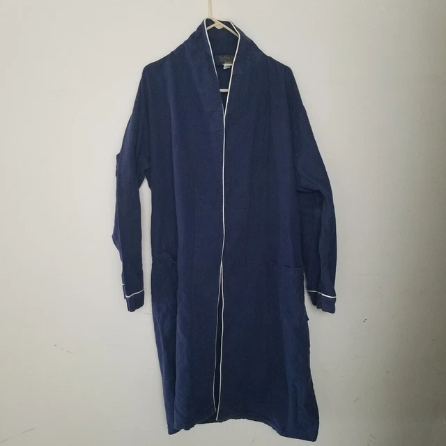 Vtg SEARS The Men’s Store Fashion Loungewear blue Men's Robe L/XL avg. Tall USA