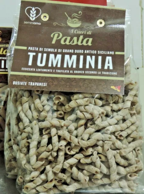 Pasta Busiate trapanesi  di grano antico Siciliano Tumminia  500 g