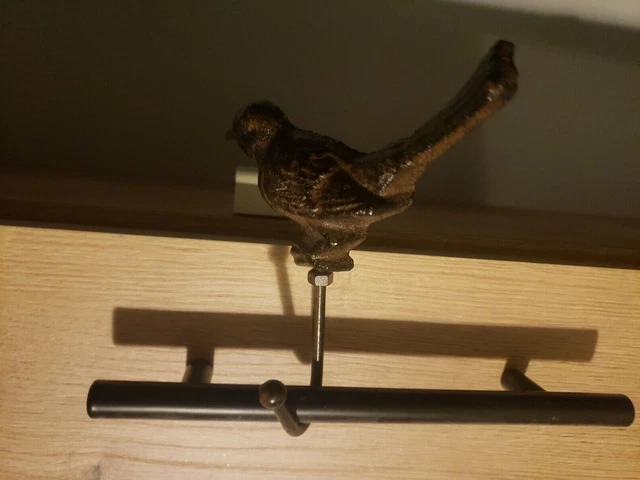 Single Rustic Vintage-Style Rustic Cast Iron Bird Coat Hook Cabin Mud Room