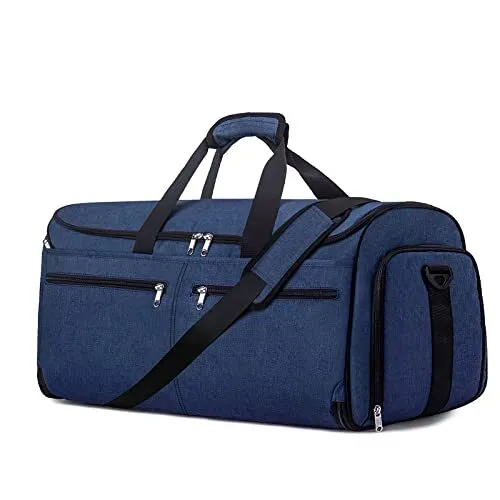 Carry on Garment Bag for Travel,  Convertible Suit Travel Garment Duffel Navy