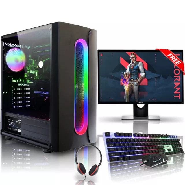 Gaming PC Computer Bundle Intel Quad Core i5 16GB RAM 1TB HDD Windows 10 GT 730