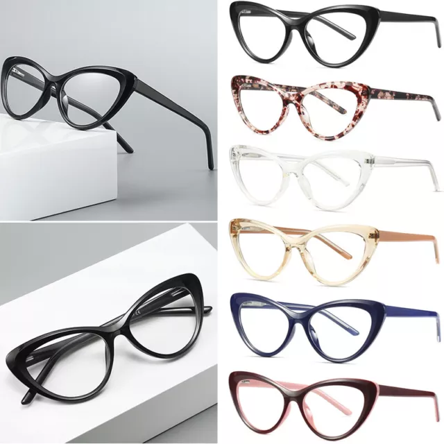 Sexy Large Thick Cat Eye Frames Square Geek Eyeglasses Glasses 80661 L